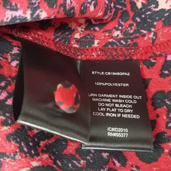 NEW Sanctuary Plus 1X Abstract Long sleeve Blouse Top Black/Red $89 - Picture 6 of 9